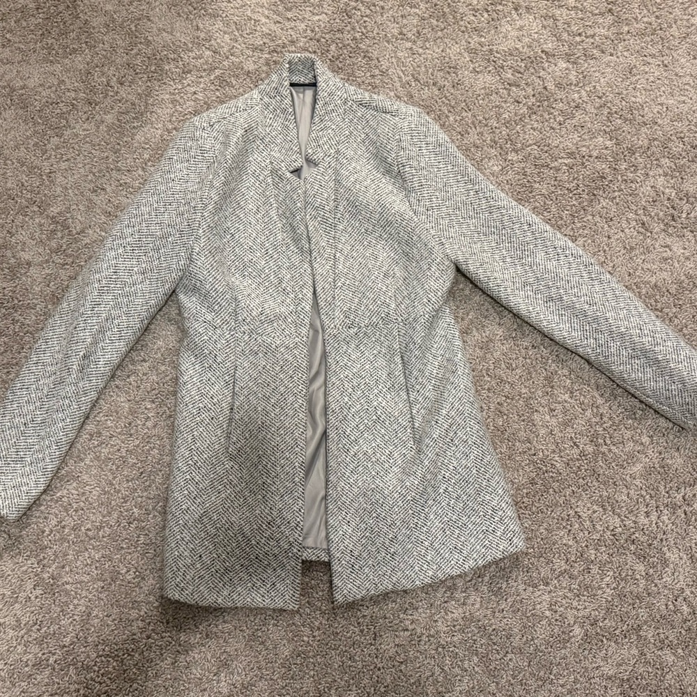 Women's Gray Herringbone Jacket